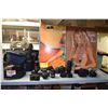 Image 1 : CAMERAS (NIKON, CANNON & LENSES), CASES, ADVERTISING POSTERS (18 PCS)