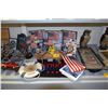 Image 1 : PATRIOT LOT: FLAGS, CLOCK, BOOKS, ETC.