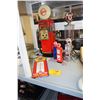 Image 1 : GAS THEMED LOT: PUMP LIGHTS, THERMOMETER, GUM BALL MACHINE (6 PCS)