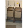 Image 1 : METAL FOLDING CHAIR W/UPHOLSTERED SEATS (12 PCS)