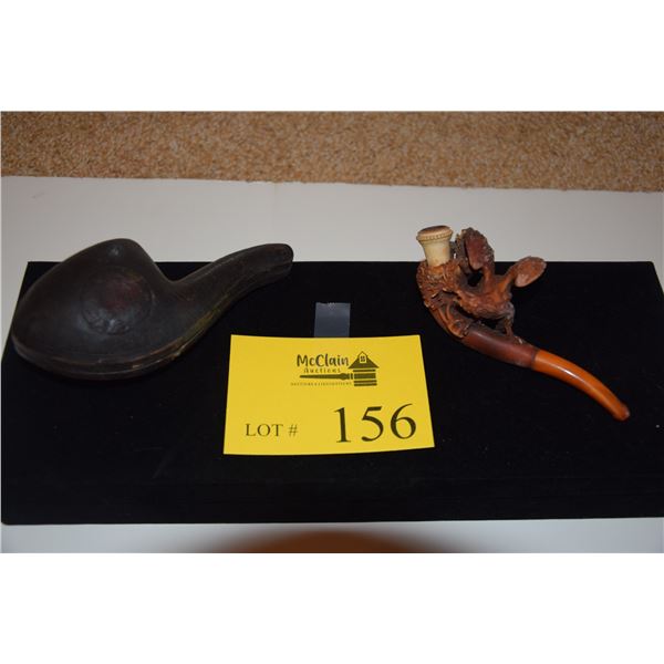 MEERSCHAUM PIPE W/CASE, "EAGLE"