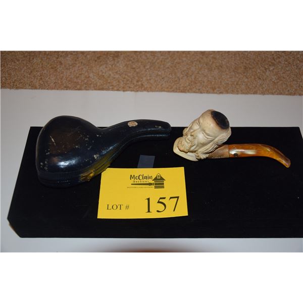 MEERSCHAUM PIPE W/CASE, "ORIENTAL"