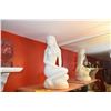 Image 2 : STONE SEATED NUDE SCULPTURE (16 1/2" H)