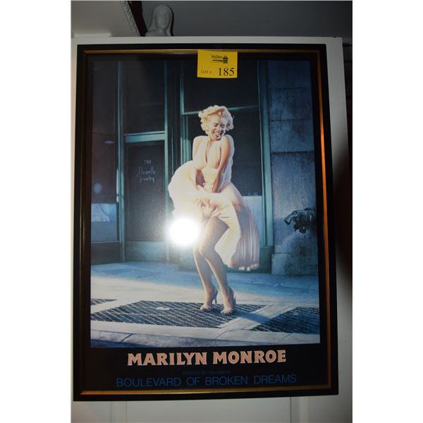 FRAMED MARILYN MONROE POSTER, "BOULEVARD OF BROKEN DRAMS" (25 1/4" X 35")