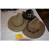 Image 1 : RESISTOL HATS, GERMAN HAT W/PINS (FEATHER BAND & SNAKE SKIN BAND) (3 PCS)