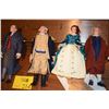 Image 1 : "GREAT AMERICANS" FIGURINES W/SHELF (BEN FRANKLIN, ABIGAIL ADAMS, THOMAS JEFFERSON, GEORGE WASHINGTO