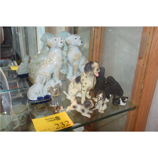 COLLECTION OF DOG FIGURES (10 PCS)