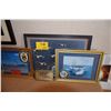 Image 1 : FRAMED PHOTOS: USS JOHN FINN, USS ENTERPRISE, USS GEORGE WASHINGTON & RELATED EPHEMERA (5 PCS)