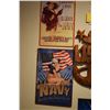 Image 2 : U.S. NAVY COLLECTIBLES: WALL PLAQUES, WALL CARVING, CHIEF'S HAT, PODIUM, BOOK (10 PCS)