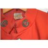 Image 6 : NORMANDIE: 1ST CLASS STEWARDS JACKET, RED W/BLACK BRAID ON SHOULDER & CUFFS & 2 METALLIC GOLD LOGOS 