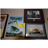Image 1 : TITANIC PROPELLERS PRINT W/RECOVERED COAL PIECE, OLYMPIC & TITANIC WHITE STAR LINE VINTAGE ADVERTISE