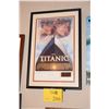 Image 1 : FRAMED 1998 TITANIC MOVIE POSTER & LIGHT UP SLIDE REEL TAPE, SPEICIAL EDITION 1345 OF 5000 (12" X 18