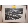 Image 1 : FRAMED PHOTO, SS NORMANDIE, DOCKED (23" X 17")