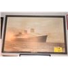 Image 1 : FRAMED PHOTOGRAPH, SEPIA TINT, "NORMANDIE" (33 1/2 X 21 1/2")