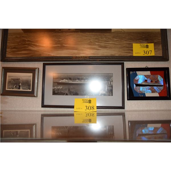SS NORMANDIE FRAMED PHOTOS & COLLAGE (3 PCS)