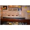 Image 1 : SCALE MODEL: SS NORMANDIE IN PLEXIGLASS CASE (16" X 60" X 18"), MADE BY NOTED MODEL MAKER BOB BRACCI