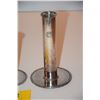 Image 2 : NORMANDIE: SILVER PLATED VASE/CANDLE HOLDERS BY CHRISTOFLE W/THE COMPANY LOGO ON THE SIDE, THESE WER