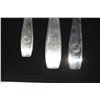 Image 2 : NORMANDIE: HER FIRST CLASS SILVER PLATED BUTTER KNIFE (8 1/4"), DINNER FORK (8 1/4"), OYSTER FORK (6