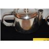 Image 2 : FRENCH LINE-NORMANDIE: SILVER PLATED TEAPOT BY CHRISTOFLE, ART DECO STYLING W/THE DISTINCT BALL TOP,