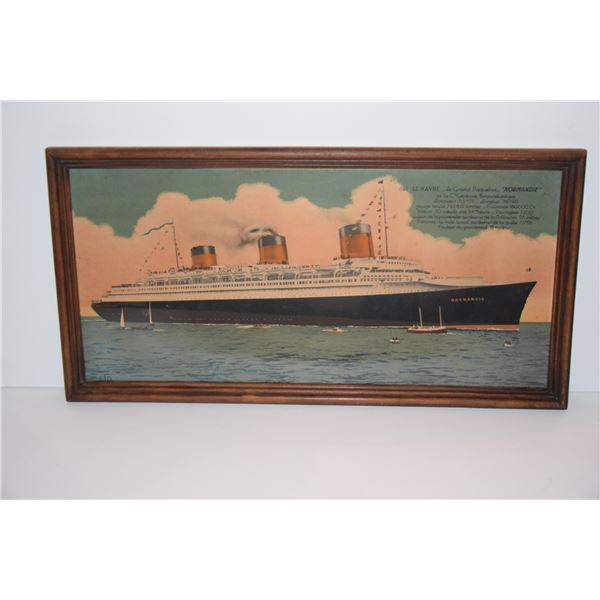FRAMED PRINT, LETTAVRE-LE GRANDE "NORMANDIE"; SIGNED