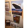 Image 1 : COLLECTION OF FRAMED PHOTOS & CUNARD SIGNAGE (3 PCS)