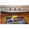 Image 1 : THE QUEEN MARY, CUNARD WHITE STAR MODEL SHIP IN PLEXI CASE W/WOOD BASE, PRODUCED & BUILT BY MARITIME