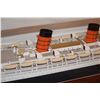Image 7 : THE QUEEN MARY, CUNARD WHITE STAR MODEL SHIP IN PLEXI CASE W/WOOD BASE, PRODUCED & BUILT BY MARITIME
