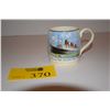Image 1 : QUEEN MARY: CHINA MUG COMMISSIONED BY CUNARD FOR HER MAIDEN VOYAGE & EXECUTED BY MINTONS W/COLORED P