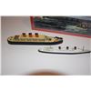 Image 3 : 1500 PIECES F.X. SCHMID PUZZLE (QUEEN MARY), TIN & WOOD TOY SHIP & ROLLING QUEEN MARY SHIP TOY (3 PC