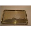 Image 2 : NORMANDIE: SILVER PLATED TRAY BY CHRISTOFLE W/LARGE HOUSE LOGO IN THE CENTER (FEW SMALL DENTS) (16 1