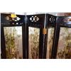 Image 1 : 4 PANEL HAND EMBROIDERY ON SILK SCREEN, TITLED "SPIRIT OF BAMBOO HEDGE", W/BLACK LACQUER FRAME, EACH