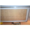 Image 2 : FRAMED WARSHIP DRAWINGS, USS ENTERPRISE (SVN-65) SHOWING SIDE VIEW OF SHIP (24 1/2" X 88")