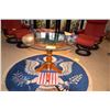Image 2 : ROUND GLASS TOP TABLE W/SHIPS WHEEL BASE & PLEXIGLASS LAZY SUSAN