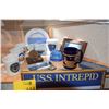 Image 2 : LARGE MIXED LOT PERTAINING TO AIRCRAFT CARRIERS INCLUDING BOOKS, FRAMED ART, MUGS, PLATE, PLANK, ETC