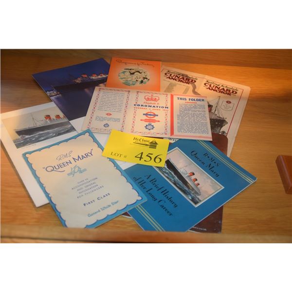 QUEEN MARY EPHEMERA: ELIZABETH R CORONATION, PROGRAMME FOR TODAY, WELCOME ABOARD, SAILING SCHEDULE C