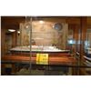 Image 1 : CUNARD QUEEN ELIZABETH 2 MODEL SHIP IN PLEXI GLASS CASE W/WOOD BASE (28" W X 7: D X 8" H)