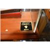 Image 2 : CUNARD QUEEN ELIZABETH 2 MODEL SHIP IN PLEXI GLASS CASE W/WOOD BASE (28" W X 7: D X 8" H)