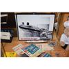 Image 2 : MIXED LOT-SS UNITED STATES: FRAMED PRINTS, ASHTRAYS (4), ROLLING TOY SHIPS (2) & EPHEMERA, ETC.