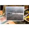 Image 2 : ANDREA DORIA: CHINA SALAD PLATE BY GINON, WHITE W/ORANGE & GOLD TRIM, HOUSE LOGO, HER 1ST CLASS SERV