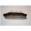 Image 3 : TERRA COTTA BANK IN THE SHAPE OF THE NORMANDIE (10" X 3 1/2" X 2") & GOLD PLATED MEDALLION GIVEN TO 