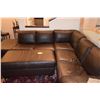 Image 2 : LEATHER SOFA & OTTOMAN