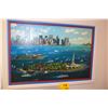 Image 1 : FRAMED GICLEE W/HAND EMBELLISHMENT ON CANVAS; SIGNED (38" X 27")