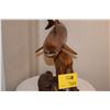 Image 2 : CARVED WOOD SHARK ON WOOD BASE; SIGNED PAUL OF HAWAII (24 1/2" L X 18" H)