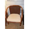 Image 2 : RATTAN SOFA W/2 HORSESHOE STYLE ARM CHAIRS (3 PCS)