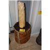 Image 1 : ROCK SCULPTURE W/CARVED PEDESTAL