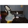 Image 1 : PORCELAIN BREACHING WHALE SCULPTURE & EAGLE (2 PCS)