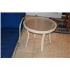 Image 2 : LOUNGE CHAIRS W/BLUE CUSHIONS & SIDE TABLE (3 PCS)
