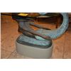 Image 1 : GLASS TOP TABLE W/BRONZE MERMAID BASE