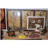 Image 1 : NRA PATCHES, MUG, BELT BUCKLE, GUN LIGHTERS, CLOCK, COASTERS, SIGNAGE, ETC. (26 PCS)