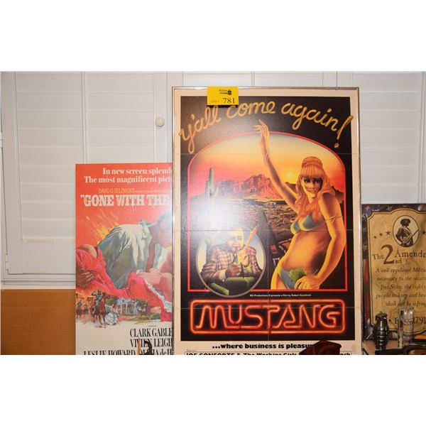 MUSTANG RANCH POSTER & GONE WITH THE WIND POSTER (2 PCS)